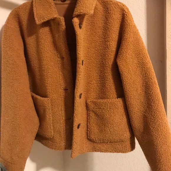 Uniqlo Jackets & Blazers - Uniqlo Camel Teddy Jacket